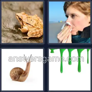 4 Bilder 1 Wort 7 Buchstaben SCHLEIM