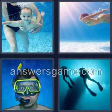 4 Bilder 1 Wort 7 Buchstaben TAUCHEN