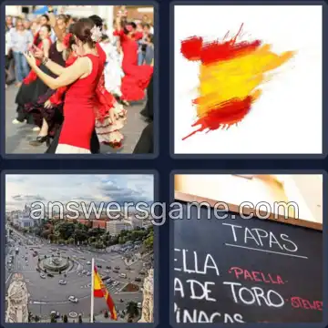 4 Bilder 1 Wort 7 Buchstaben SPANIEN