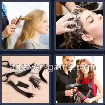 4 Bilder 1 Wort 7 Buchstaben FRISEUR