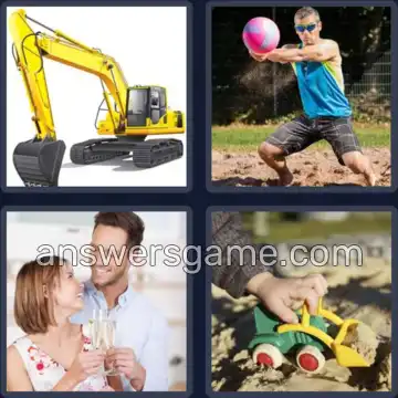 4 Bilder 1 Wort 7 Buchstaben BAGGERN