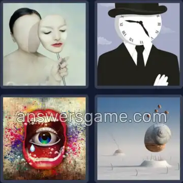 4 Bilder 1 Wort 7 Buchstaben SURREAL