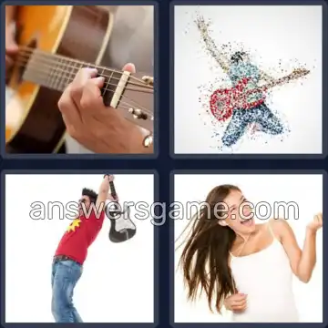4 Bilder 1 Wort 7 Buchstaben GITARRE