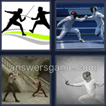 4 Bilder 1 Wort 7 Buchstaben FECHTEN