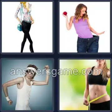 4 Bilder 1 Wort 7 Buchstaben SCHLANK