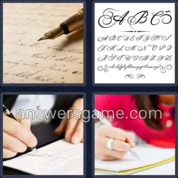 4 Bilder 1 Wort 7 Buchstaben SCHRIFT