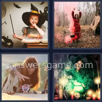 4 Bilder 1 Wort 7 Buchstaben HEXEREI