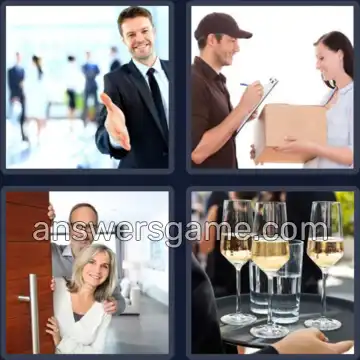 4 Bilder 1 Wort 7 Buchstaben EMPFANG