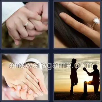 4 Bilder 1 Wort 7 Buchstaben VERLOBT