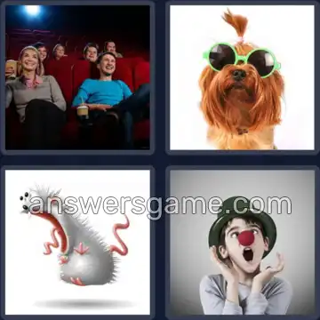 4 Bilder 1 Wort 7 Buchstaben KOMISCH