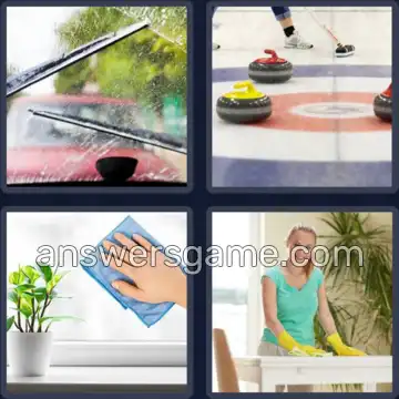 4 Bilder 1 Wort 7 Buchstaben WISCHEN