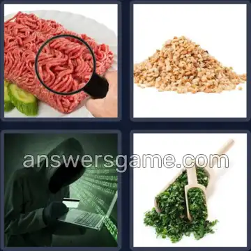 4 Bilder 1 Wort 7 Buchstaben GEHACKT