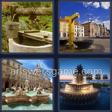4 Bilder 1 Wort 7 Buchstaben BRUNNEN