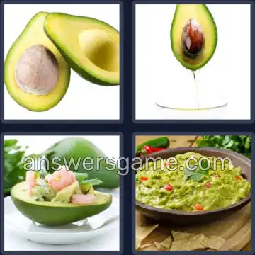 4 Bilder 1 Wort 7 Buchstaben AVOCADO