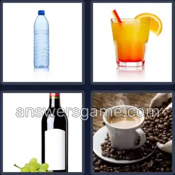 4 Bilder 1 Wort 7 Buchstaben GETRÄNK
