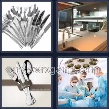 4 Bilder 1 Wort 7 Buchstaben BESTECK