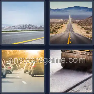 4 Bilder 1 Wort 7 Buchstaben ASPHALT