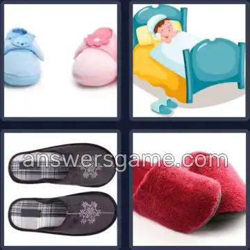 4 Bilder 1 Wort 7 Buchstaben SLIPPER