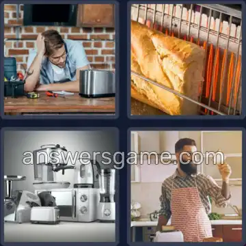 4 Bilder 1 Wort 7 Buchstaben TOASTER