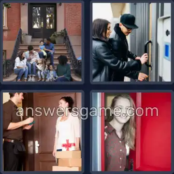 4 Bilder 1 Wort 7 Buchstaben HAUSTÜR