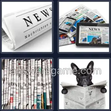 4 Bilder 1 Wort 7 Buchstaben ZEITUNG