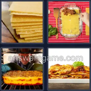 4 Bilder 1 Wort 7 Buchstaben LASAGNE