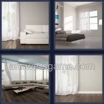 4 Bilder 1 Wort 7 Buchstaben GARDINE