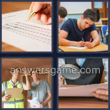 4 Bilder 1 Wort 7 Buchstaben PRÜFUNG