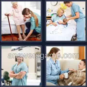 4 Bilder 1 Wort 7 Buchstaben PFLEGER