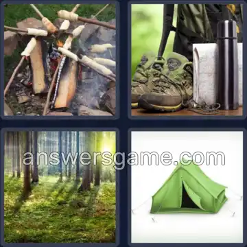 4 Bilder 1 Wort 7 Buchstaben CAMPING