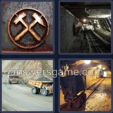 4 Bilder 1 Wort 7 Buchstaben BERGBAU