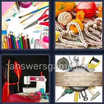 4 Bilder 1 Wort 7 Buchstaben BASTELN