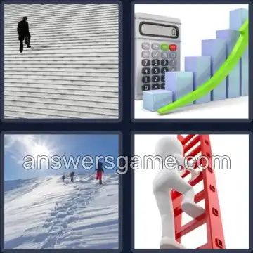 4 Bilder 1 Wort 7 Buchstaben STEIGEN