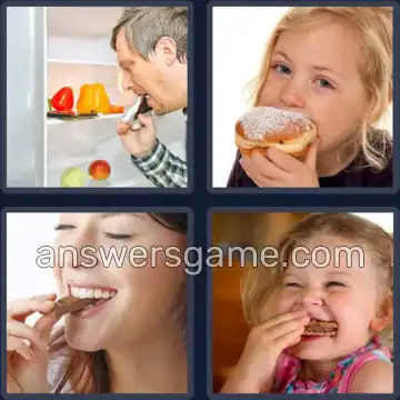 4 Bilder 1 Wort 7 Buchstaben NASCHEN