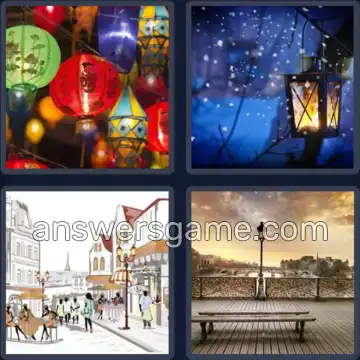 4 Bilder 1 Wort 7 Buchstaben LATERNE