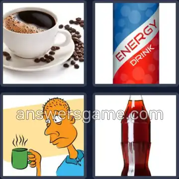 4 Bilder 1 Wort 7 Buchstaben KOFFEIN