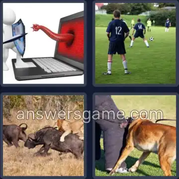 4 Bilder 1 Wort 7 Buchstaben ANGRIFF