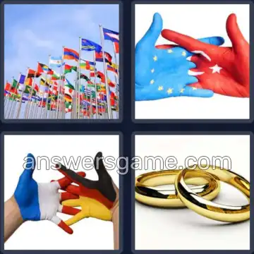4 Bilder 1 Wort 7 Buchstaben BÜNDNIS