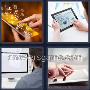 4 Bilder 1 Wort 7 Buchstaben DISPLAY