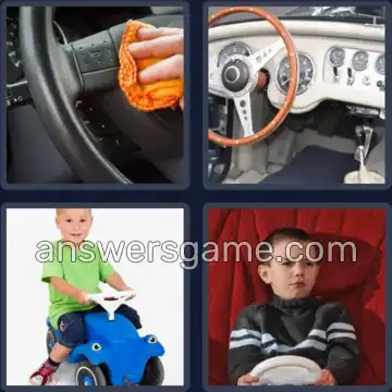 4 Bilder 1 Wort 7 Buchstaben LENKRAD