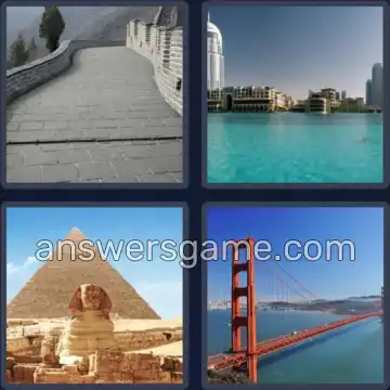 4 Bilder 1 Wort 7 Buchstaben BAUWERK