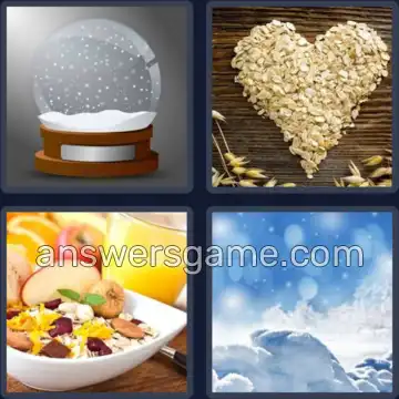 4 Bilder 1 Wort 7 Buchstaben FLOCKEN