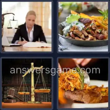 4 Bilder 1 Wort 7 Buchstaben GERICHT