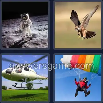 4 Bilder 1 Wort 7 Buchstaben LANDUNG