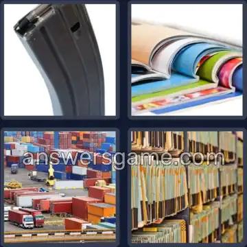 4 Bilder 1 Wort 7 Buchstaben MAGAZIN