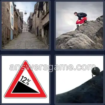 4 Bilder 1 Wort 7 Buchstaben GEFÄLLE