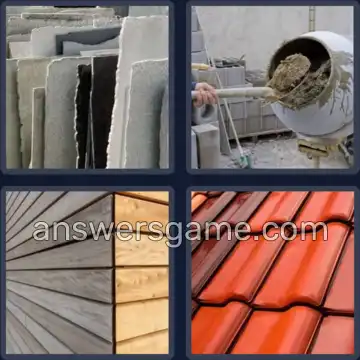 4 Bilder 1 Wort 8 Buchstaben BAUSTOFF