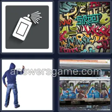 4 Bilder 1 Wort 8 Buchstaben GRAFFITI