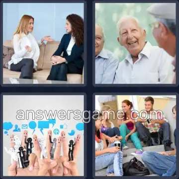 4 Bilder 1 Wort 8 Buchstaben PLAUDERN