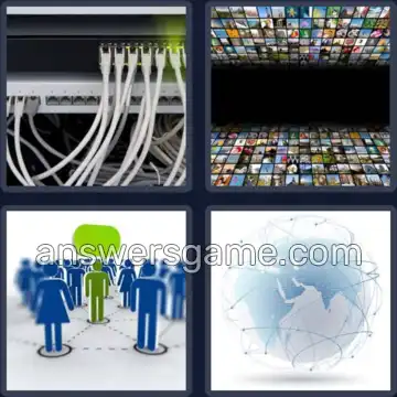 4 Bilder 1 Wort 8 Buchstaben NETZWERK